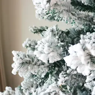 聖誕樹 北歐聖誕樹 聖誕樹套組 聖誕節落雪白色植絨聖誕樹裸樹 家用1.2/1.5/1.8/3米仿真雪景裝飾『xy17360』