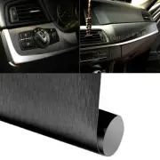 12"x 60" Black Brushed Aluminum Vinyl Bubble Free Film Wrap Sticker Decal Air (for: Audi)