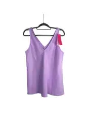 Lilly Pulitzer Women’s Florin Sleeveless Linen Top - Purple Iris Size L
