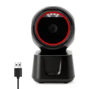 1D 2D QR Wired Barcode Scanner Automatic Sense Reader USB Desktop Barcode Reader Black