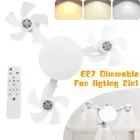 E27 LED Ceiling Fan Light with Control Remote – 3-Head Drone Style Hanging Fan