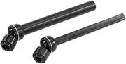 2pcs Simulated Drive Shaft Accessories Truck Axle Parts Crawler Transmission Main Remote Steel Car Drive Shaft Black