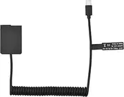 Andoer DMW-DCC8 Dummy Battery USB-C Coupler Adapter BLC12 Dummy Battery Coupler with USB Type-C Spring Power Cable Replacement for Panasonic Lumix DMC-FZ300 FZ1000 FZ2000 G5 G6 G7 G80 G81 G85 G90 G95
