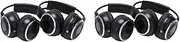 4 x Double Infrared Stereo Wireless Headphone Headset IR Car DVD Player Headrest Black