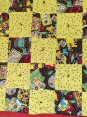 PATCHWORK QUILT Wall Hanging Baby Blanket made w/ MARY ENGELBREIT Fabric -M15