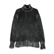 [Avant Toi] Avant Toi High-neck Frayed Sweater M GREY