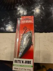 yo zuri rattl'n vibe sinking 2.5" 5/8oz r1160-gt green silver lipless crank Fish