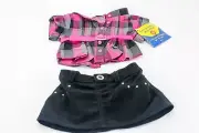 Build A Bear Pink Plaid Shirt and Skirt Outfit Set NWT RETIRED Fuchsia