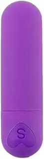Quick Personal Bullet Stick Travel Pocket Mini Size Silicone Massage Ball for Female Pleasure, Electric Silent 10 Modes Handheld Portable Waterproof Bullet, (Purple)