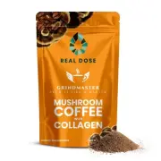 Mushroom,Chaga,Collagen Coffee by REAL DOSE, 7.4 oz. 30 Servings, Instant Coffee