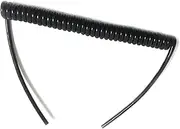 Spring power cord, Coiled extension cord, 4 Core Black Spiral Power Cord Wire 4 pin 0.5mm Square Extensible Wire Stretch 1 Meter 2 Meters 3 Meters Spiral Electric Cable Retractable Coil(Stretch 3 mete