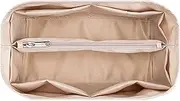 [XIAOYIBAIHUOUK] Bag Organizer Polyester Lined Storage Bag Sleeve Bag Portable Cosmetic Bag for Hermes Garden Party, Beige, One Size