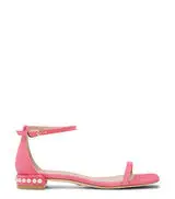 NUDISTCURVE PEARL FLAT SANDAL in HOT PINK for Women