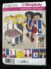 Simplicity Pattern 2729 Learn To Dress Dolls And Clothes New Uncut