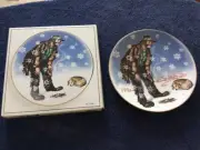 Emmett Kelly Jr. Winter Plate By D.I “Rusty” Rust Numbered 1991 HAND SIGNED