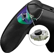 eXtremeRate Flexor Clicky Rubberized Side Rail Panels Trigger Stop Kit for Xbox Series X & S Controller, Diamond Textured Chameleon Green Purple Ergonomic Trigger Stopper Handle Grips for Xbox Core