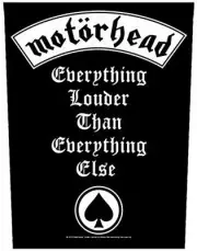 Motorhead Everything Louder giant sew-on cloth backpatch 360mm x 300mm