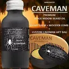 Hand Crafted Caveman® Beard Oil Set KIT with Balm FREE Wooden Beard Comb