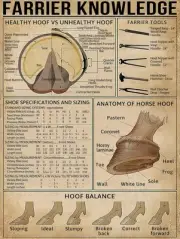 Farrier Knowledge Metal Tin Sign Anatomy Of Horse Hoof Retro sign 3