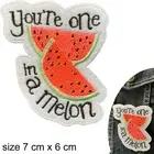 one in a million Iron on patch water melon love special unique summer patches