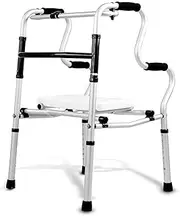 Walker for Seniors Rollator Elderly Walker- Up and Down Stairs Walker Lightweight Aluminum Adjustable Mobility Walking Aid-Retractable Four-Pointed Cane Little Surprise