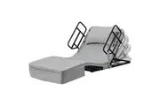 Equipmed Electric Adjustable Bed, Backrest and Leg Adjustment German-Engineered Power Lifting with Remote Control, Grey