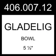 IKEA GLADELIG Bowl Blue 5 ½" 406.007.12