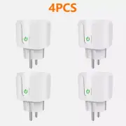 4PCS TUYA WiFi Smart Life Socket Plug Sockets Sockets 16A Alexa google