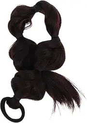 HONMEET Wig Bubble Hair Accessories Ponytail Extension Hair Accessories Braided Ponytail Long Hair Extensions Bubble Ponytail Hairpiece Dark Brown Polyester