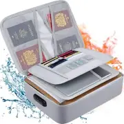 Fireproof Document Box 2000℉ Fireproof & Waterproof Document Bag with Lock