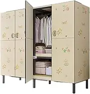 Stainless Steel Portable Closets Large Capacity Wardrobe Clothes Closet Foldable Wardrobe Quick and Easy to Assemble