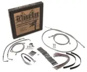 Extended Braided S.S. Control Cable Kit For 18" Gorila Bars Burly Brand B30-1154