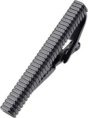 [KanDuo] Mens Tie Clip Bar,Men Gifts,Clothing Accessories,Options Men's Tie Bar Pin Glossy Clasp Tie Clip for Men with Box (Color : Gun)