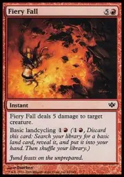 4x Fiery Fall Conflux MtG Magic Red Common 4 x4 Card Cards