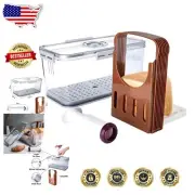 Multifunctional Large Capacity Bread Storage Container with Vacuum Pump & Slicer