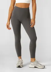 [Lorna Jane] Lotus No Chafe Phone Pocket Ankle Biter Leggings in Grey, Size - 2XL 2XL Titanium