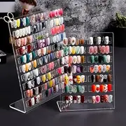 Nail Polish Rack 30 Lattice Nail Art Display Board Clear Acrylic Removable Holder Shelves Display Rack Stand for Nail Art Nail Table Mesa Para Manicura Profesional