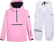 [Dressnu] Single board double board ski hoodie ski suit