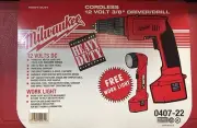 Milwaukee 0407-22 12 volt 3/8" driver/drill cordless with flashlight kit