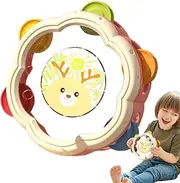Tambourine For Kids - Fun Hand-clapping Tambourine, Early Childhood Percussion Instruments, Interactive Musical Educational Hand Instrument - Pink