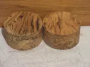 2PC SPALTED MISSOURI MAPLE TURNING WOOD BOWL BLANK