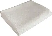 Venilia Bulgomme Table Protector White Non-Slip Tablecloth Underlay Shock Absorbing Easy Care Liquid Impermeable PVC Polyester Rectangular 135 x 220 cm 53377