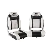 Seamanship 2X Folding Boat Seats Seat Marine Seating Set All Weather Swivels GR