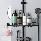 Wall-mounted Extendable Shower Shelf Shower Gel Storage Rack Bathroom