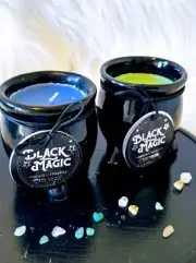 Black Magic Cauldron Candles. Set Of 2. Wicca. Witchcraft