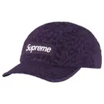 SUPREME FW23 LEOPARD CORDUROY CAMP CAP 豹紋 五分割帽 (紫色) 化學原宿