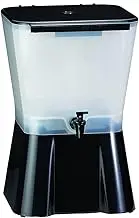 TableCraft H953 3-Gallon Beverage Dispenser Black and Clear