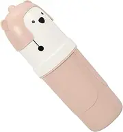 Anneome Cute Portable Cartoon Toothbrush Organizer Travel Toothbrush Holder Toothpaste Container for Camping Business Trips and Home Use in Pink