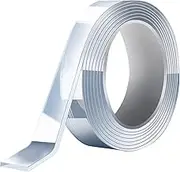 Double Adhesive Tape - Removable Mounting Tape, Portable Cuttable Tape | Nanotechnology Transparent Sticky Roll Tape, Multiple Purpose Double Adhesive Tape for Posters Ceramics and Wood