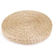 45cm Round Pouf Tatami Cushion Floor Cushions Natural Straw Meditation Yoga Mat